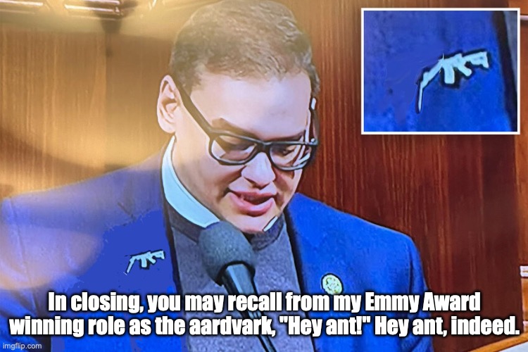 In closing, you may recall from my Emmy Award winning role as the aardvark, "Hey ant!" Hey ant, indeed. | made w/ Imgflip meme maker
