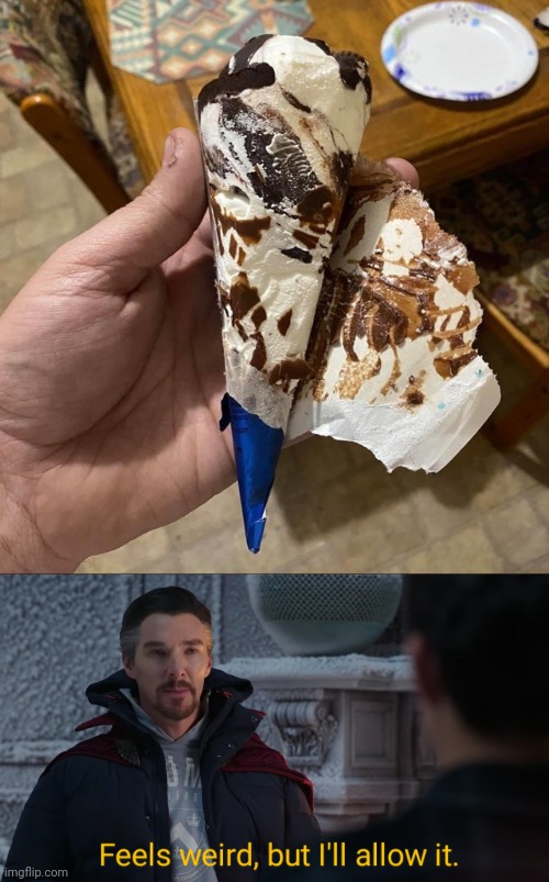 Ice cream cone without the hard cone | image tagged in feels weird but i'll allow it,ice cream,ice cream cone,you had one job,memes,dessert | made w/ Imgflip meme maker