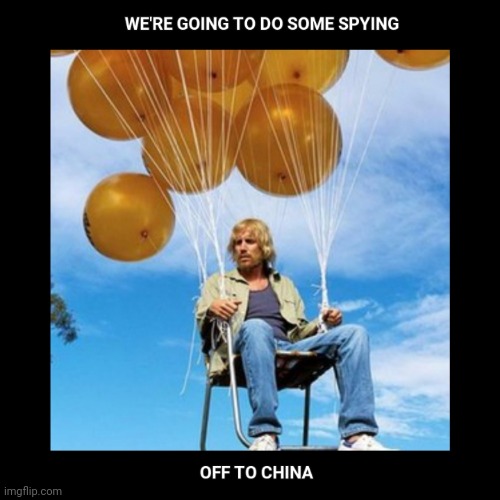 Eye in the sky | image tagged in balloon,spying,redneck | made w/ Imgflip meme maker