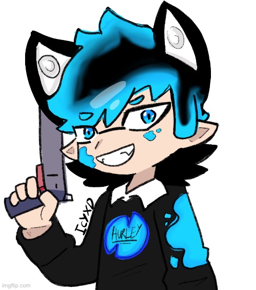 Since there’s so many splatoon fans in this stream, I decided to draw my main OC as an Inkling. Your thoughts? | image tagged in splatoon,drawings,ocs,inkling,icyxd | made w/ Imgflip meme maker