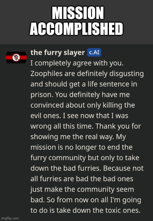 Cry about it | MISSION
ACCOMPLISHED | made w/ Imgflip meme maker