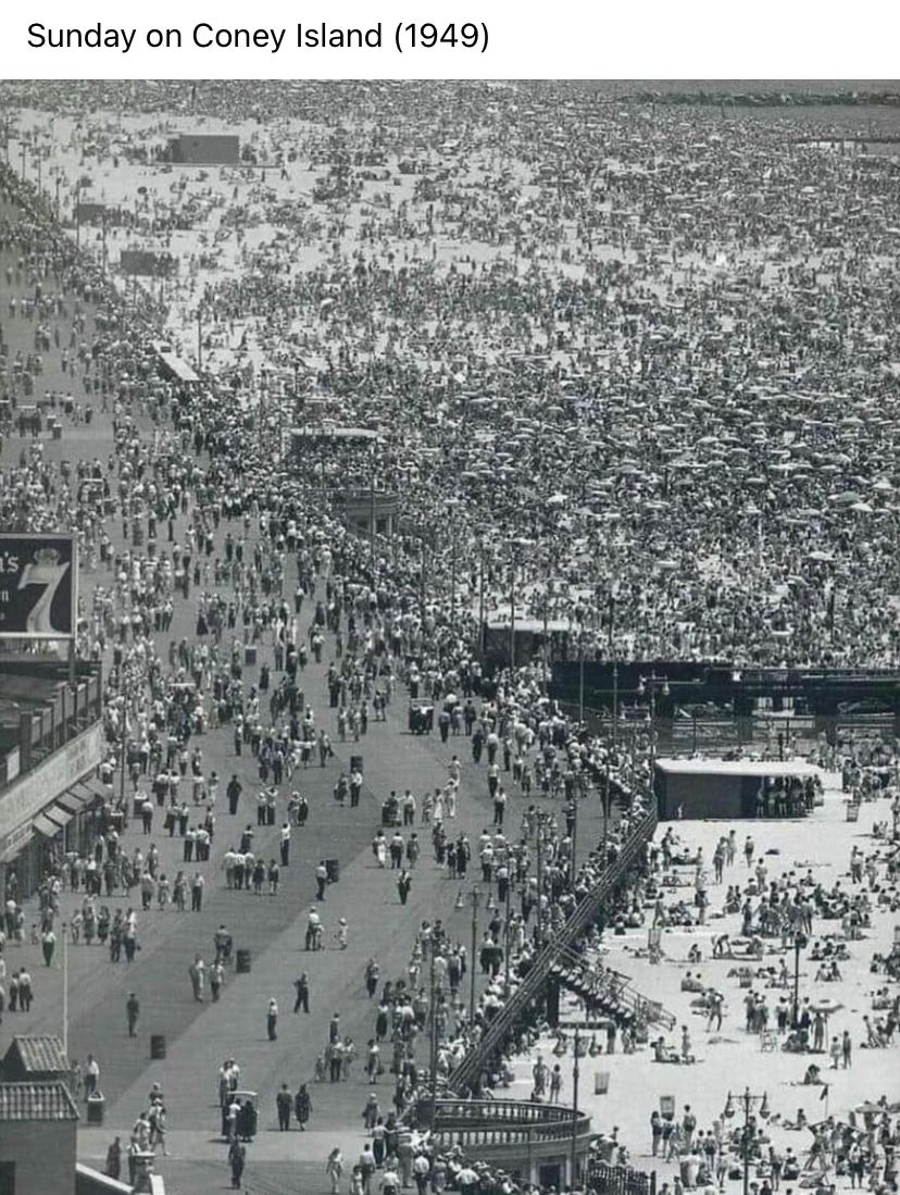 High Quality Sunday on Coney Island 1949 Blank Meme Template