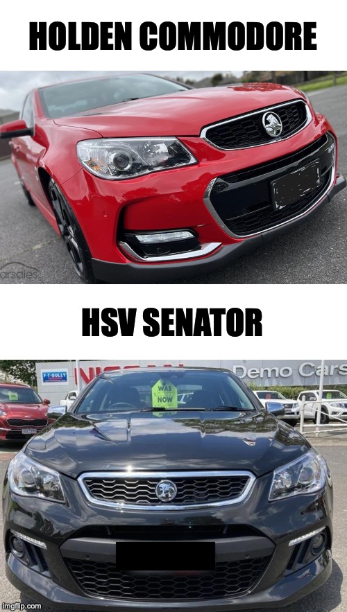 The two best Holden Cars that are modern | HOLDEN COMMODORE; HSV SENATOR | image tagged in holden,hsv,australian,cars,meanwhile in australia,australia | made w/ Imgflip meme maker