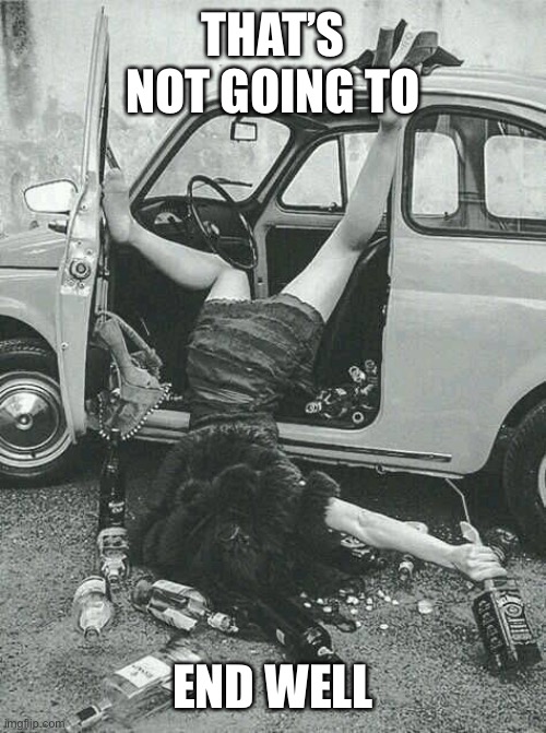 Drunk Girl  | THAT’S NOT GOING TO END WELL | image tagged in drunk girl | made w/ Imgflip meme maker