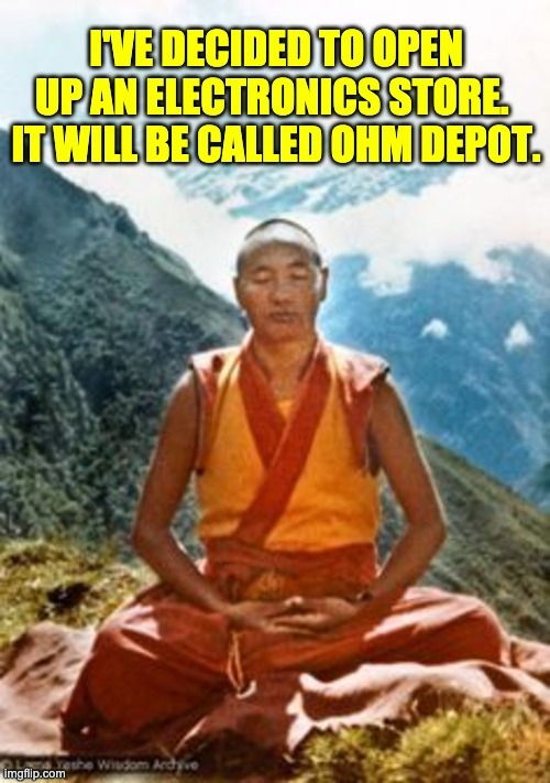 Ohm | image tagged in bad pun | made w/ Imgflip meme maker