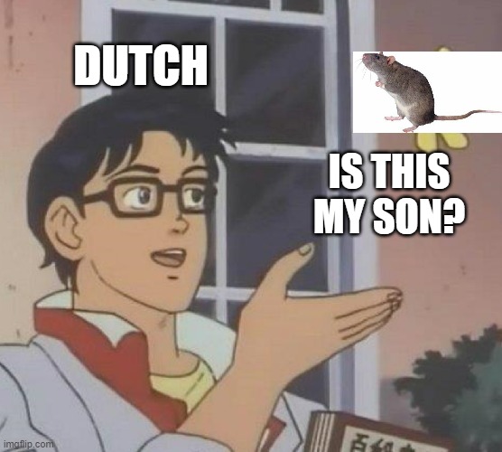 Is This A Pigeon | DUTCH; IS THIS MY SON? | image tagged in memes,is this a pigeon | made w/ Imgflip meme maker