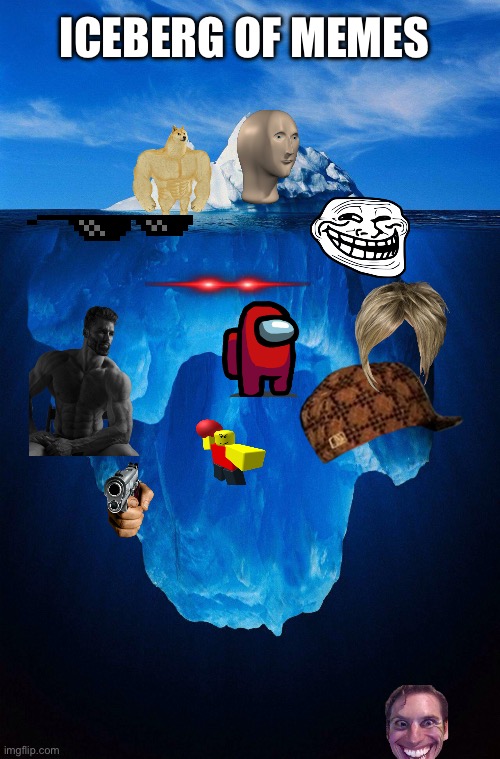 Iceberg of memes | ICEBERG OF MEMES | image tagged in iceberg | made w/ Imgflip meme maker
