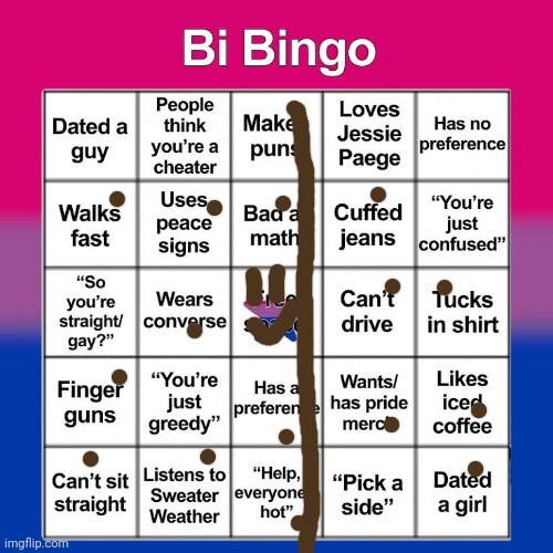 I'm bored | image tagged in bisexual,bingo,idk | made w/ Imgflip meme maker