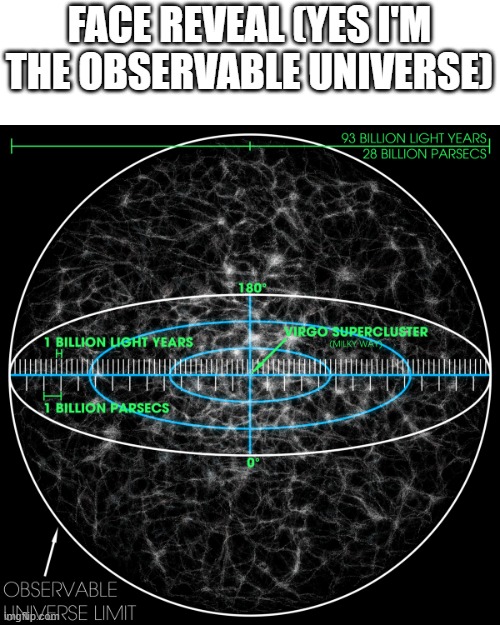 FACE REVEAL (YES I'M THE OBSERVABLE UNIVERSE) | made w/ Imgflip meme maker