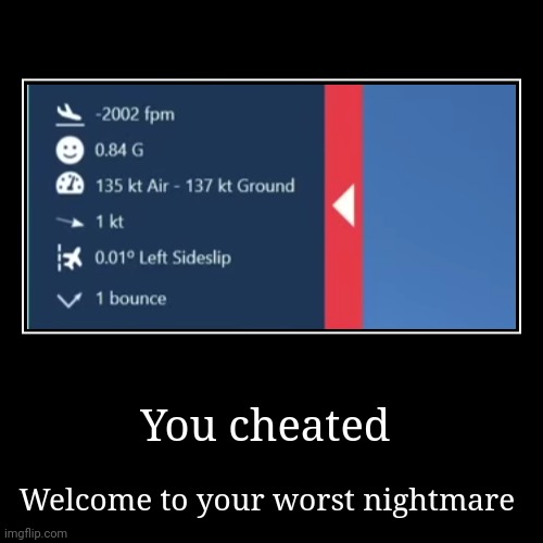 You cheated | image tagged in funny,demotivationals,ryanair | made w/ Imgflip demotivational maker
