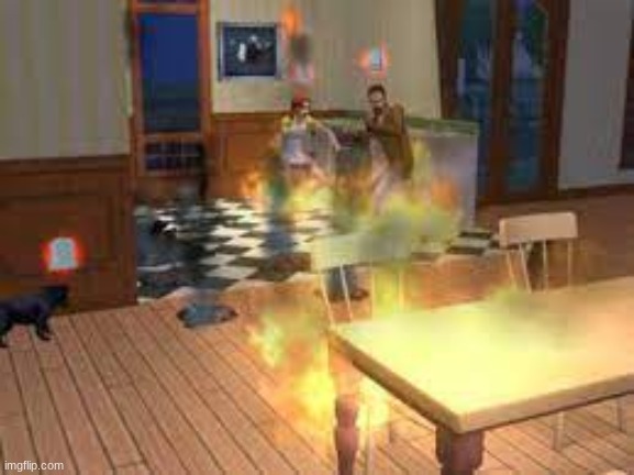 Sims 4 Fire | image tagged in sims 4 fire | made w/ Imgflip meme maker