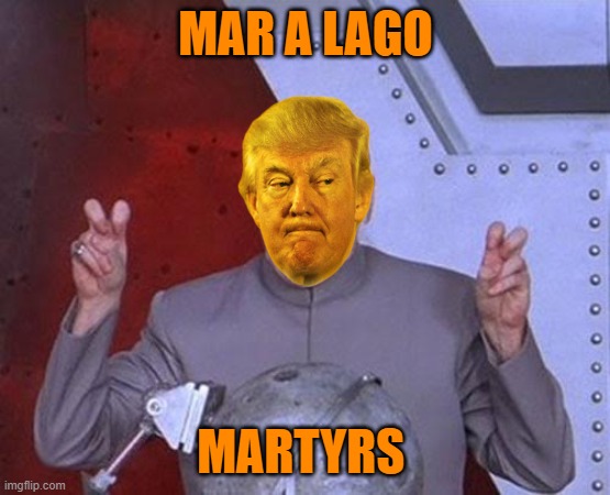 Dr Evil Laser Meme | MAR A LAGO MARTYRS | image tagged in memes,dr evil laser | made w/ Imgflip meme maker