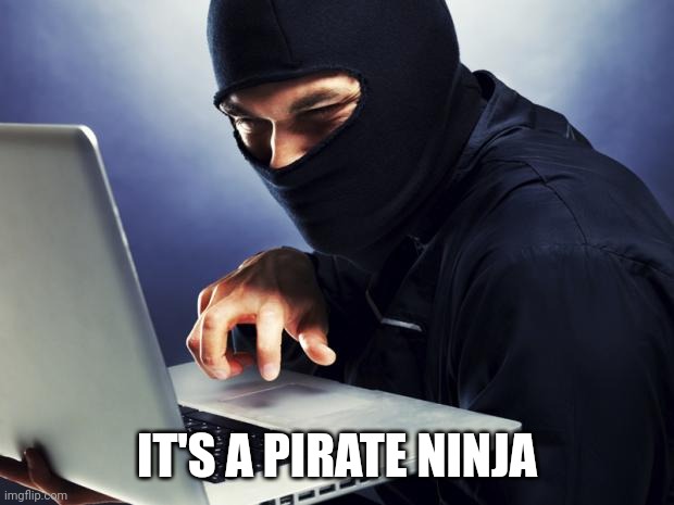 Ninja | IT'S A PIRATE NINJA | image tagged in ninja | made w/ Imgflip meme maker