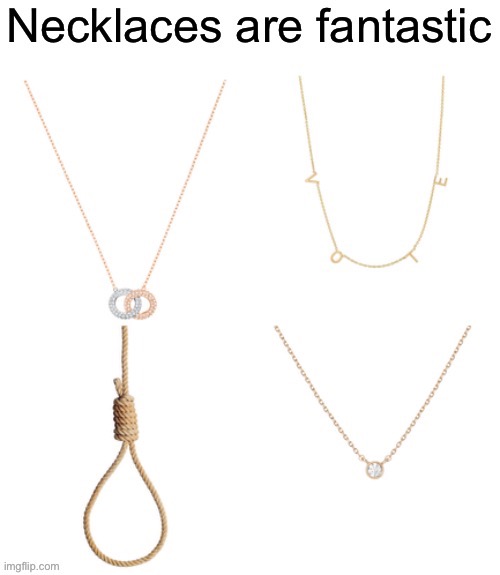 Sephiroth’s getting that bottom left necklace for his birthday | image tagged in this was a repost,from another stream | made w/ Imgflip meme maker
