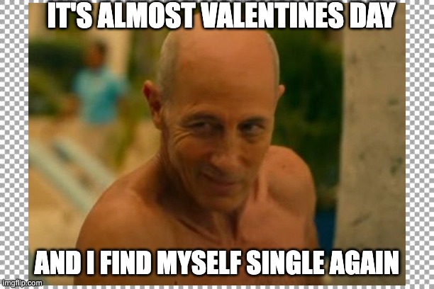 Single again | IT'S ALMOST VALENTINES DAY; AND I FIND MYSELF SINGLE AGAIN | image tagged in valentine's day,the white lotus,single life | made w/ Imgflip meme maker