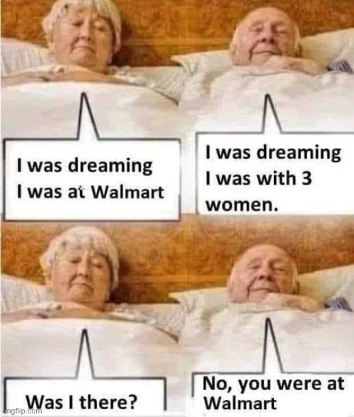 Dreaming | image tagged in dreaming,walmart,with three women | made w/ Imgflip meme maker