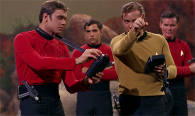 Kirk and a few redshirts Blank Meme Template
