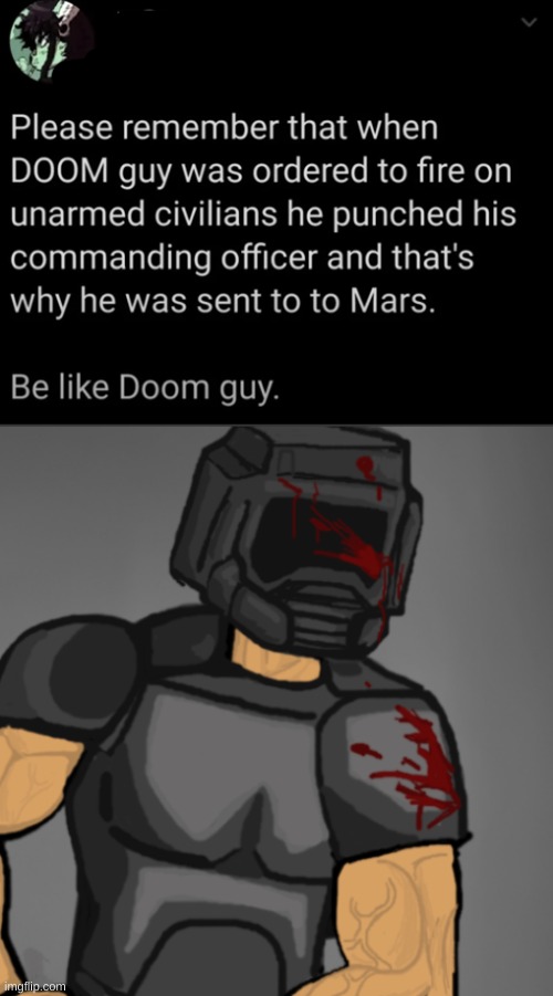 image tagged in doom chad | made w/ Imgflip meme maker