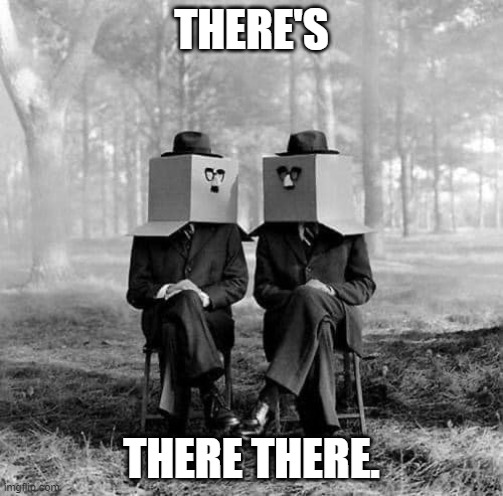 Quote | THERE'S; THERE THERE. | image tagged in elections | made w/ Imgflip meme maker
