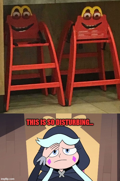 This is so disturbing... | THIS IS SO DISTURBING... | image tagged in moon having a headache,mcdonalds,disturbing,star vs the forces of evil,you had one job,memes | made w/ Imgflip meme maker