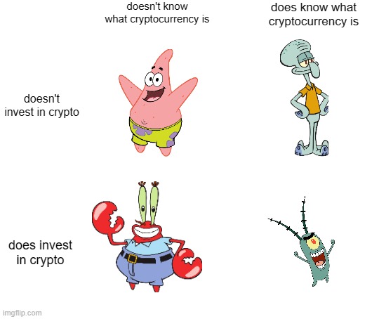 knows what crypto is meme template