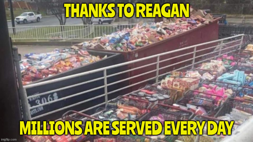 McReagan's | THANKS TO REAGAN; MILLIONS ARE SERVED EVERY DAY | image tagged in reaganomics,gop,greed,tax evaders,maga,republicans | made w/ Imgflip meme maker