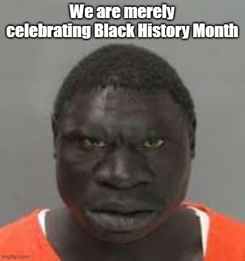 We are merely celebrating Black History Month | made w/ Imgflip meme maker