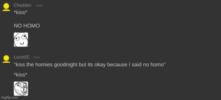 no homo | made w/ Imgflip meme maker