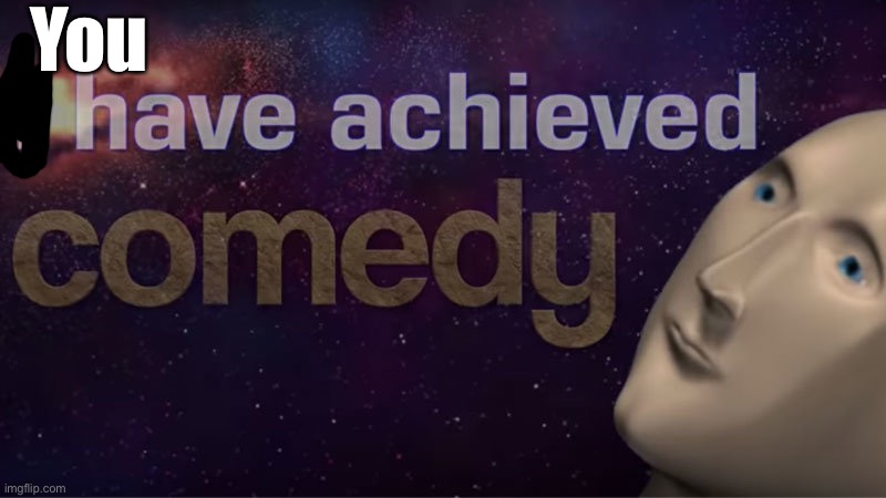 I have achieved comedy | You | image tagged in i have achieved comedy | made w/ Imgflip meme maker