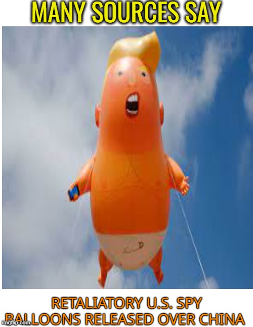 House Republicans deny authorization of DT ORANGE BIRD spy balloon over china | MANY SOURCES SAY; RETALIATORY U.S. SPY BALLOONS RELEASED OVER CHINA | image tagged in donald trump,maga,spy,balloon,funny | made w/ Imgflip meme maker
