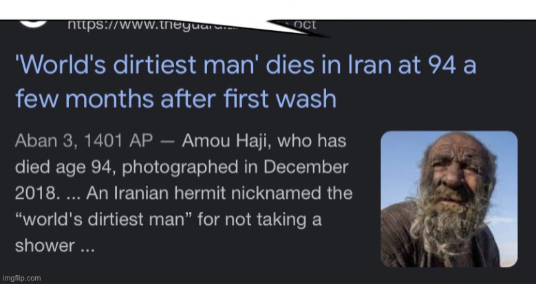 World’s dirtiest man | image tagged in world s dirtiest man | made w/ Imgflip meme maker