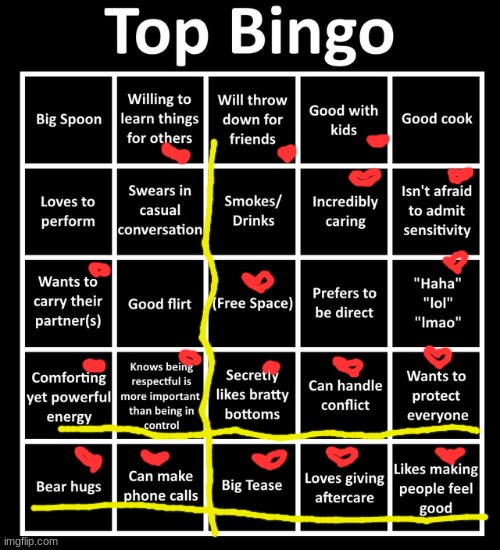 3 bingos! | image tagged in top bingo,top | made w/ Imgflip meme maker