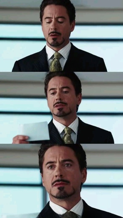 Tony Stark reveals that he's Iron Man. Blank Meme Template