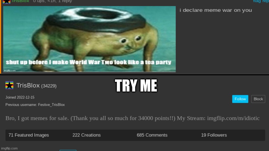 TRY ME | made w/ Imgflip meme maker