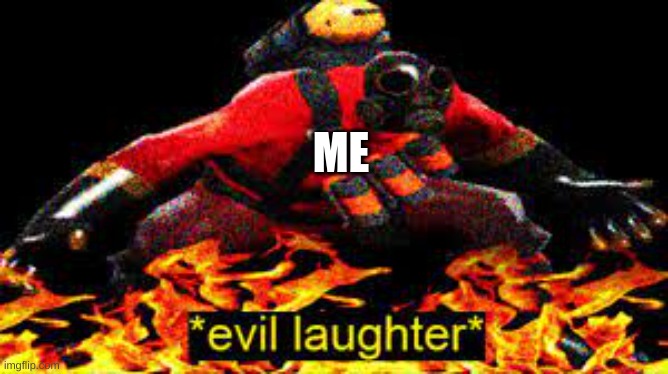 *evil laughter* | ME | image tagged in evil laughter | made w/ Imgflip meme maker