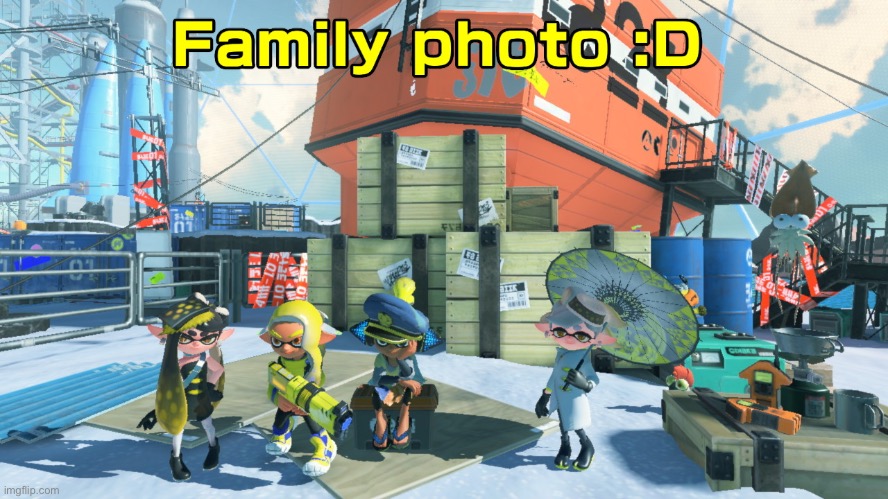 Memes from my switch #3 | image tagged in splatoon,family photo | made w/ Imgflip meme maker
