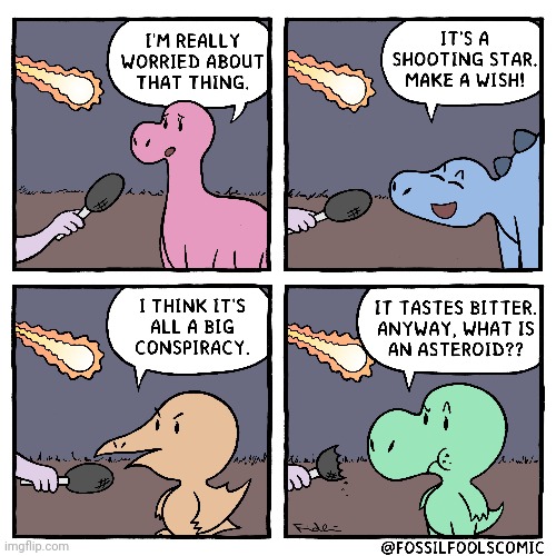Yummy asteroid | image tagged in asteroid,food,comic,comics,comics/cartoons,theory | made w/ Imgflip meme maker