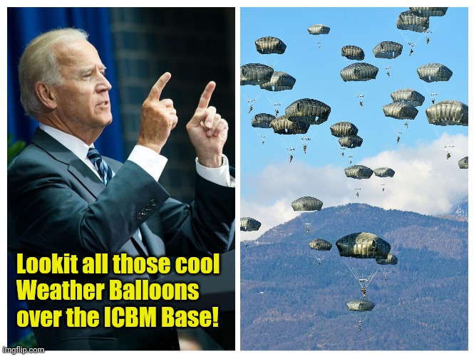 Blue Dawn | Lookit all those cool
Weather Balloons
over the ICBM Base! | made w/ Imgflip meme maker