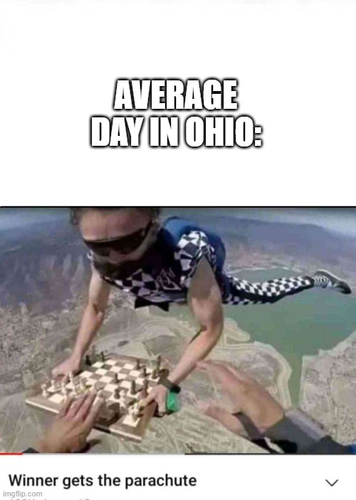 average day in ohio | AVERAGE DAY IN OHIO: | image tagged in funny,ohio | made w/ Imgflip meme maker