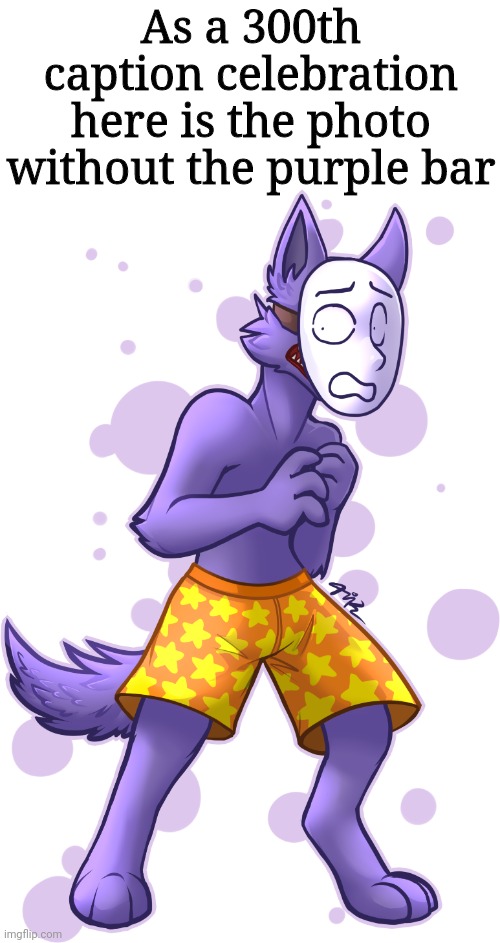 NO WAY ITS NOT R34 | As a 300th caption celebration here is the photo without the purple bar | made w/ Imgflip meme maker