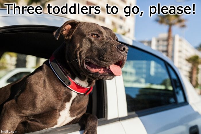 classic pitbull | Three toddlers to go, please! | image tagged in w,pitbull world tour | made w/ Imgflip meme maker
