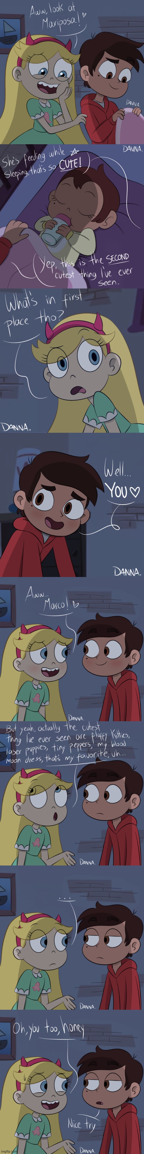 They are totally a corny couple ✨ | image tagged in cute,svtfoe,comics/cartoons,star vs the forces of evil,comics,memes | made w/ Imgflip meme maker
