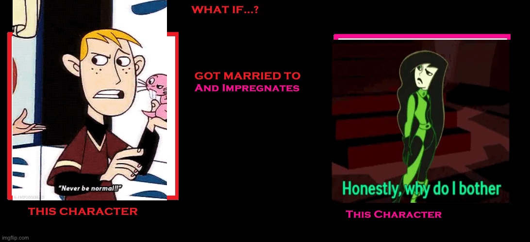 Ronxshego | image tagged in what if this person marries and impregnates this character | made w/ Imgflip meme maker