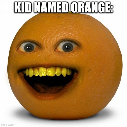 Annoying Orange | KID NAMED ORANGE: | image tagged in annoying orange | made w/ Imgflip meme maker