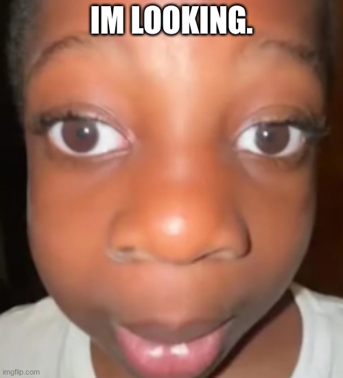 im looking. | IM LOOKING. | image tagged in im looking | made w/ Imgflip meme maker