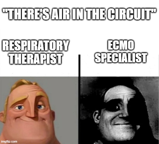 Teacher's Copy | "THERE'S AIR IN THE CIRCUIT"; RESPIRATORY THERAPIST; ECMO SPECIALIST | image tagged in teacher's copy | made w/ Imgflip meme maker