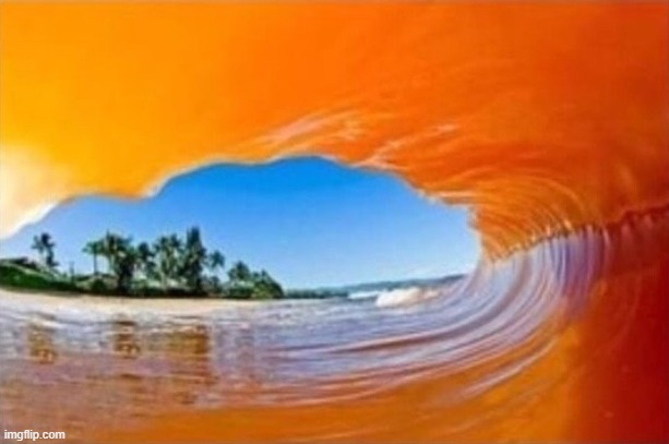 orange sea | image tagged in awesome | made w/ Imgflip meme maker