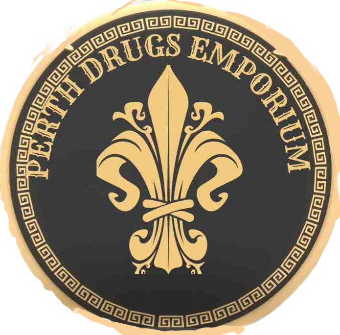 PERTH DRUGS EMPORIUM LOGO Blank Meme Template