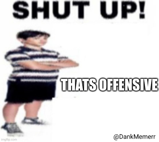 Offensive Greg | THATS OFFENSIVE | image tagged in shut up greg heffley with a side of tur ip ip | made w/ Imgflip meme maker
