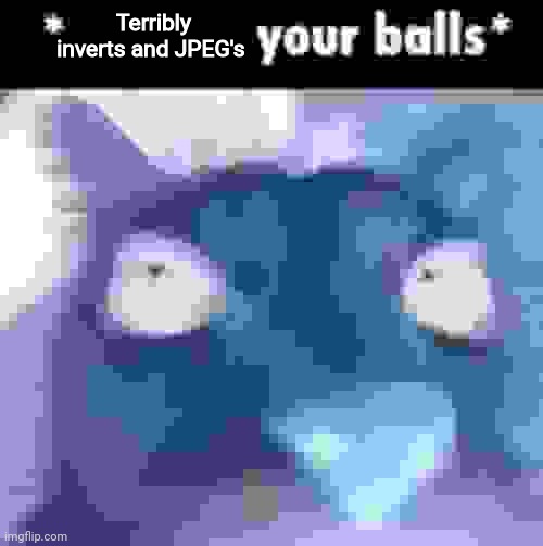 X your balls | Terribly inverts and JPEG's | image tagged in x your balls | made w/ Imgflip meme maker